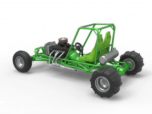 Old school water pumper Sand buggy Version 2 Scale 1 to 25 3D Print Model