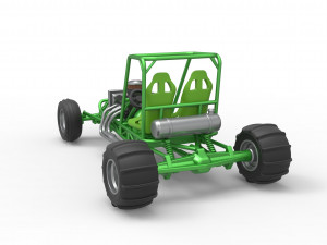 Old school water pumper Sand buggy Version 2 Scale 1 to 25 Modelo de Impressão 3D