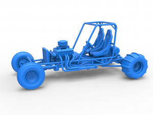 Old school water pumper Sand buggy Version 2 Scale 1 to 25 Modelo de Impressão 3D