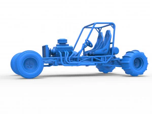 Old school water pumper Sand buggy Version 2 Scale 1 to 25 3D Print Model