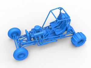 Old school water pumper Sand buggy Version 2 Scale 1 to 25 Modelo de Impressão 3D