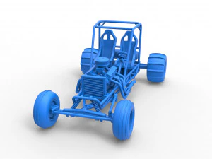 Old school water pumper Sand buggy Version 2 Scale 1 to 25 3D Print Model