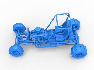 Old school water pumper Sand buggy Version 2 Scale 1 to 25 Modelo de Impressão 3D