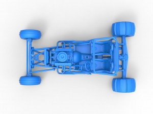 Old school water pumper Sand buggy Version 2 Scale 1 to 25 Modelo de Impressão 3D