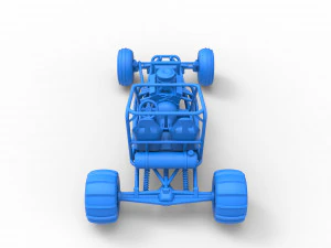 Old school water pumper Sand buggy Version 2 Scale 1 to 25 3D Print Model
