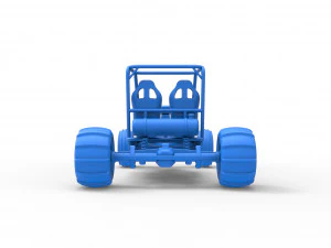 Old school water pumper Sand buggy Version 2 Scale 1 to 25 3D Print Model