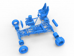 Old school water pumper Sand buggy Version 2 Scale 1 to 25 Modelo de Impressão 3D