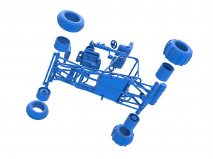 Old school water pumper Sand buggy Version 2 Scale 1 to 25 Modelo de Impressão 3D