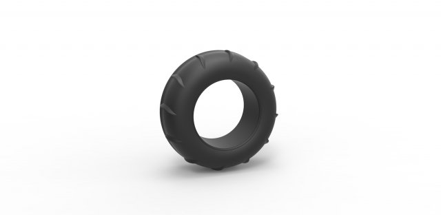 Dune buggy front tire 12 Scale 1 to 25 3D 打印模型 .c4d .max .obj .3ds .fbx .stl .blend 