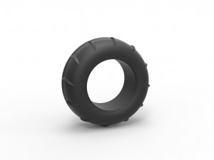 Dune buggy front tire 12 Scale 1 to 25 3Dプリントモデル