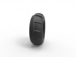 Dune buggy front tire 12 Scale 1 to 25 3D Print Model