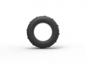 Dune buggy front tire 12 Scale 1 to 25 3D 打印模型