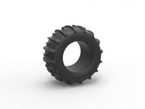 Dune buggy rear tire 30 Scale 1 to 25 3D Print Model