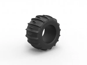 Dune buggy rear tire 30 Scale 1 to 25 3D Print Model