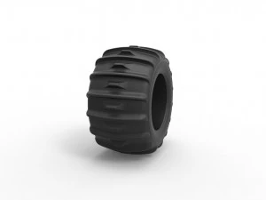 Dune buggy rear tire 30 Scale 1 to 25 3D Print Model