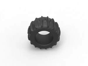 Dune buggy rear tire 30 Scale 1 to 25 3D Print Model