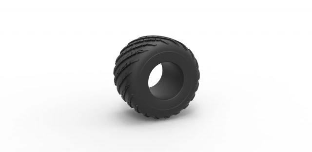 Monster Jam tire 20 Scale 1 to 25 3D Print Model .c4d .max .obj .3ds .fbx .stl .blend 