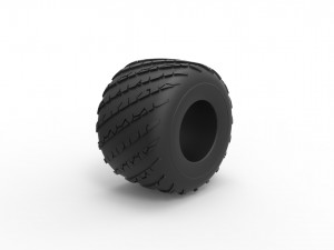 Monster Jam tire 20 Scale 1 to 25 3Dプリントモデル