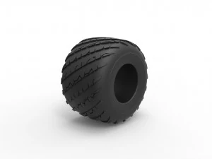 Monster Jam tire 20 Scale 1 to 25 3D Print Model