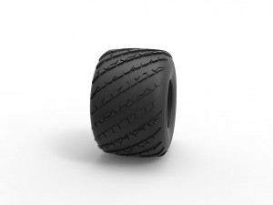 Monster Jam tire 20 Scale 1 to 25 3Dプリントモデル