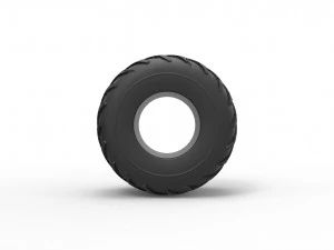 Monster Jam tire 20 Scale 1 to 25 3D Print Model