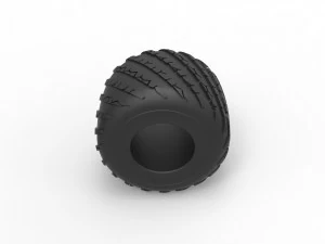 Monster Jam tire 20 Scale 1 to 25 3D Print Model