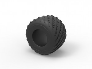 Monster Jam tire 20 Scale 1 to 25 3Dプリントモデル