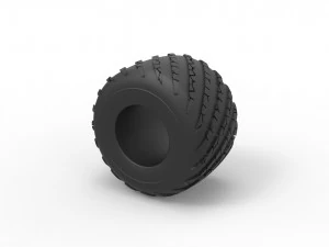 Monster Jam tire 20 Scale 1 to 25 3D Print Model