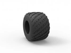 Monster Jam tire 20 Scale 1 to 25 3D Print Model