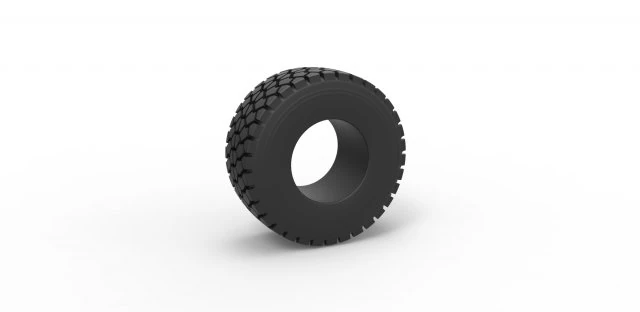 Military truck tire 9 Scale 1 to 25 3D Print Model .c4d .max .obj .3ds .fbx .stl .blend 