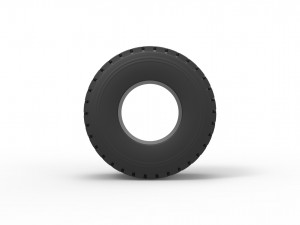 Military truck tire 9 Scale 1 to 25 Model do druku 3D