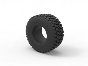 Military truck tire 9 Scale 1 to 25 3D Print Model