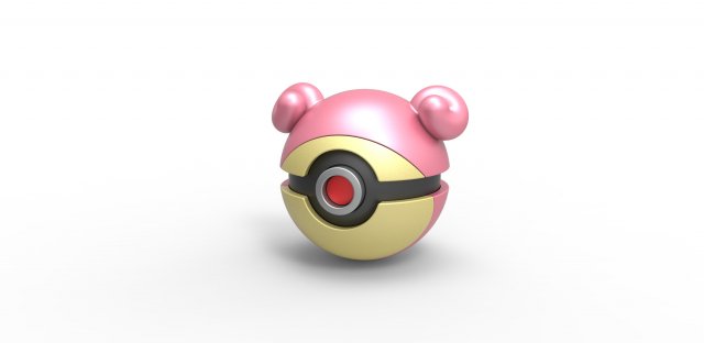 Slowpoke orb 3D Print Model .c4d .max .obj .3ds .fbx .stl .blend 