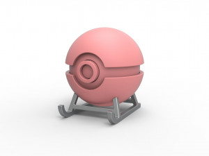 Pokeball Sled stand 3D 프린트 모델