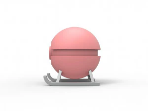 Pokeball Sled stand 3D Print Model