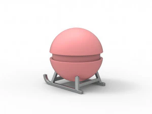 Pokeball Sled stand 3D Print Model