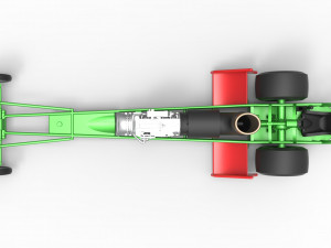 Front engine jet dragster Scale 1 to 25 3D Print Model