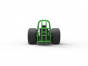 Front engine jet dragster Scale 1 to 25 3D Print Model