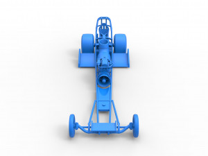 Front engine jet dragster Scale 1 to 25 3D Print Model