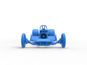 Front engine jet dragster Scale 1 to 25 3D Print Model