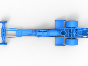 Front engine jet dragster Scale 1 to 25 3D Print Model