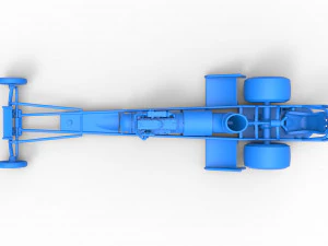 Front engine jet dragster Scale 1 to 25 3D Print Model