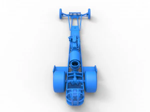 Front engine jet dragster Scale 1 to 25 3D Print Model