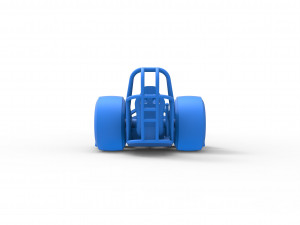 Front engine jet dragster Scale 1 to 25 3D Print Model