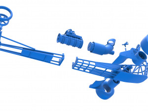 Front engine jet dragster Scale 1 to 25 3D Print Model