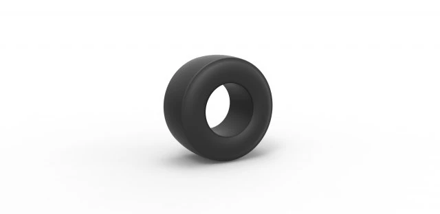 Dragster rear tire Scale 1 to 25 3D Print Model .c4d .max .obj .3ds .fbx .stl .blend