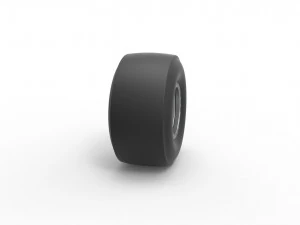Dragster rear wheel Scale 1 to 25 3D Print Model
