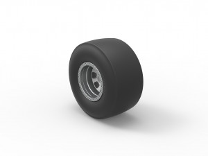Dragster rear wheel Scale 1 to 25 3Dプリントモデル