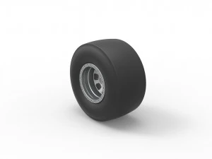 Dragster rear wheel Scale 1 to 25 3D Print Model