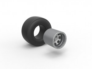 Dragster rear wheel Scale 1 to 25 3Dプリントモデル